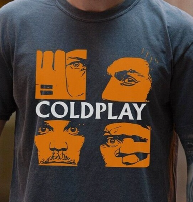 Coldplay Rock Band T-Shirt on Vintage Black Comfort Colors 1717