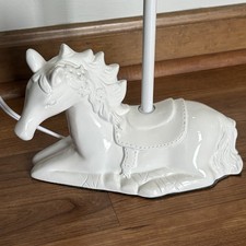 Circo Carousel White Horse Lamp WITHOUT SHADE - Tested Works