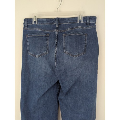 J Jill Denim Womens Wide Leg High Rise Frayed Raw Hem Jeans Size 12 - Picture 5 of 9