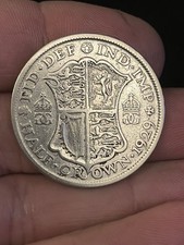 Silver  Half Crown 1929 George V Coin Nice Coin See Photos