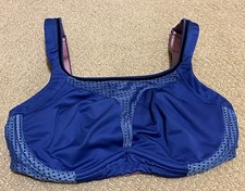 Soma Sport Size 36D Max Support Underwire Sports Bra Blue Full Coverage