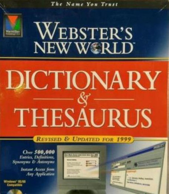 Webster's New World Dictionary & Thesaurus 1998 PC CD 500k definitions CD-ROM