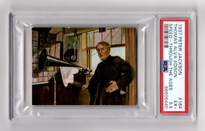 PSA 5.5 THOMAS EDISON 1937 Cigarette Card #184 NICE