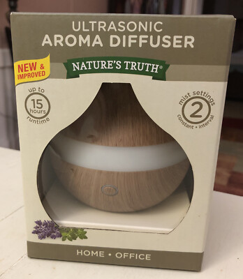 Nature's Truth Ultra-sonic Aromatherapy Wood Aroma Diffuser Elegant Wood Look