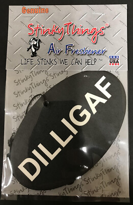 DILLIGAF Car Air Freshener (Does It Look Like I Give A F*&% ) 