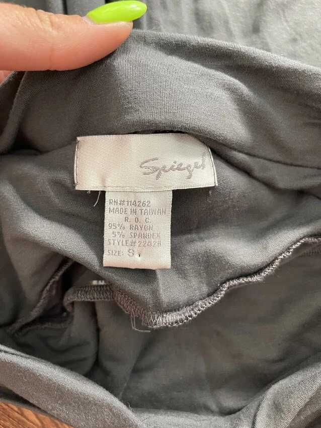 Pantalones informales para mujer Spiegel gris oscuro talla S pequeños Foto 3 de 4