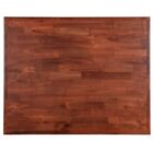 24' x 30" Rectangular Butcher Block style Restaurant Table Top in Mahogany Wood