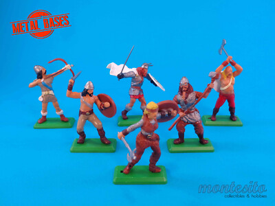 DSG ARGENTINA * VIKING BARBARIANS WARRIOS w/ METAL BASES * PLASTIC TOY SOLDIERS