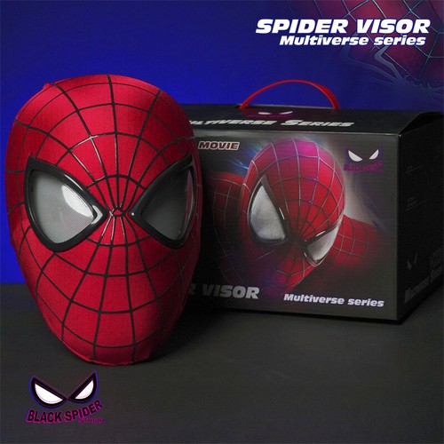 The Amazing Spiderman Peter Parker Helmet Mask Wearable Remote Eyes Cosplay Prop - Picture 3 of 15