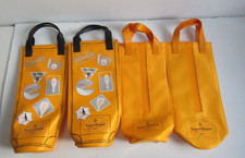 Lot of 4 Veuve Cliquot Brut Champagne Insulated Handled Cooler Bottle Bag