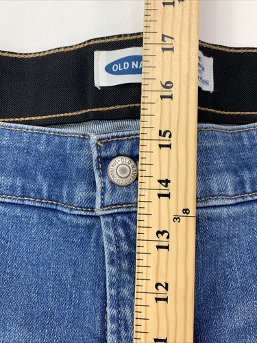 Old Navy Damenjeans Übergröße 30 Power Slim gerade hoher Bund roher Saum neu mit Etikett - Bild 9 von 12