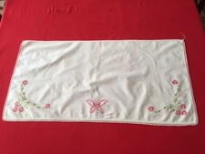 Pink Butterfly Embroidered runner