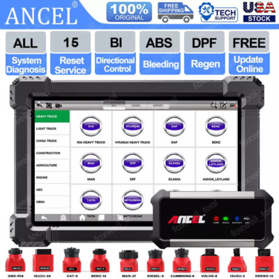 X7 HD 24V 12V Diesel Heavy Duty Truck Scanner ECU Coding All System DPF Regen