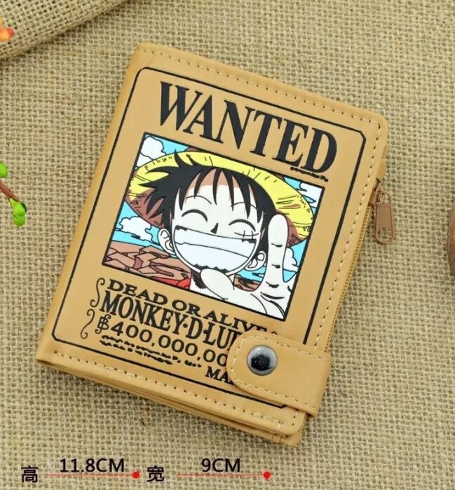 One piece Porte Monnaie luffy portefeuille wanted collection manga range carte