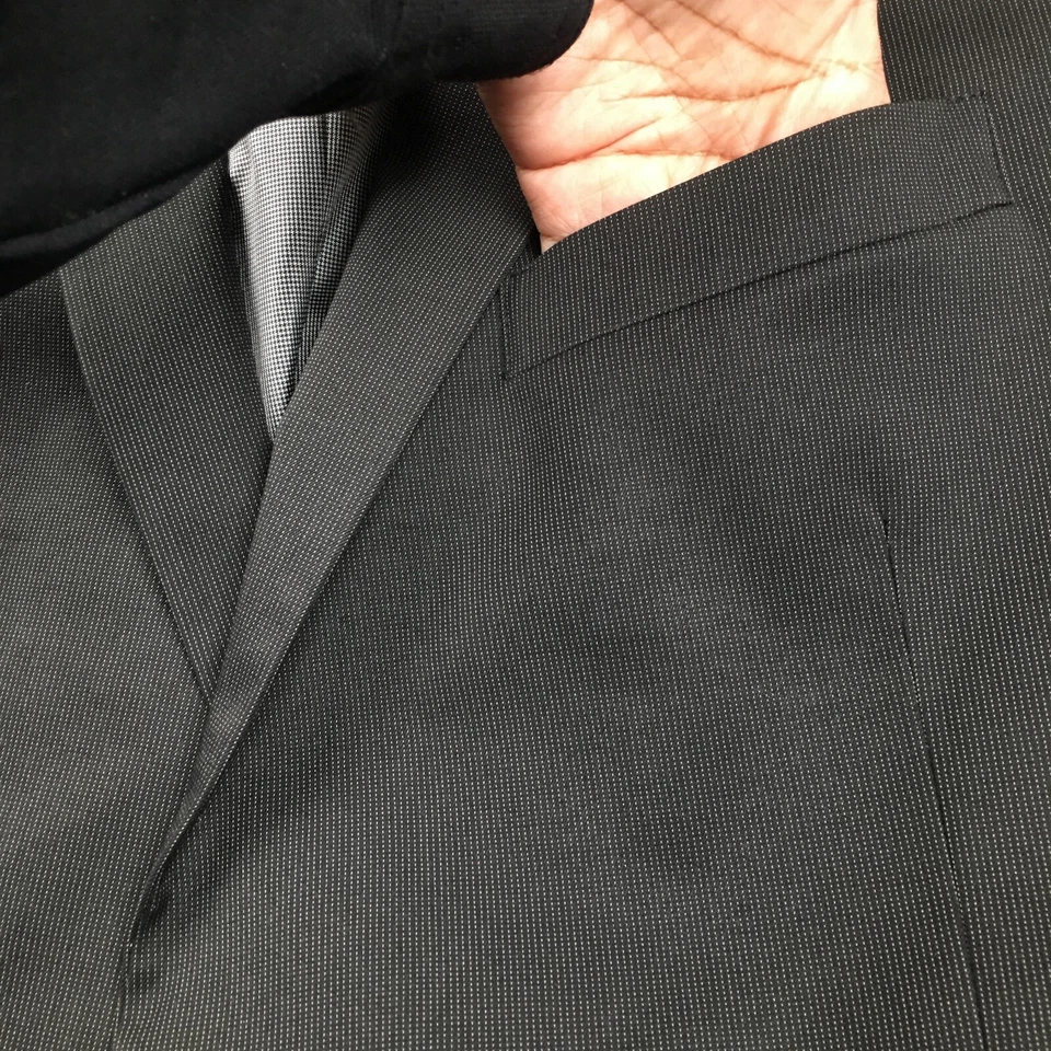 Blazer Marc Ecko Para Hombre Talla 42R Clásico 2 Botones Corte y Coser Bolsillos Cuello Muescas Foto 4 de 4