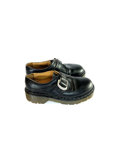 Vintage Dr. Martens Black Leather Platform Monk Strap Shoes Men Size 9 8314 - Picture 7 of 18
