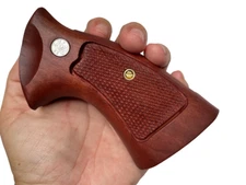New Hard wood Decorate Grips for S&W K/L Frame Square Butt checker Opened grips