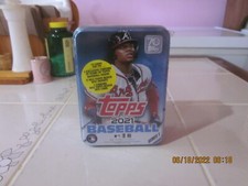 Ronald Acuna 2021 New 70th Topps Baseball Collectible Tin Includes 75 Cards Seri