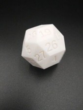 Jumbo 30 Sided 3D Printed Gaming Dice RPG Triacontahedron 4 in Jumbo