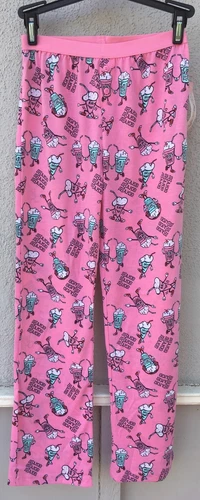 $38 NWT So Nikki Brand Pink Milk Shake Design Pajama Pants Size Girls 