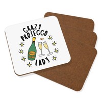 VerrüCkte Prosecco Damen Stars Untersetzer GeträNke Set Mit 4 Lustig Witz Mutter