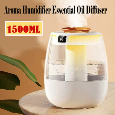 1.5L Ultrasonic USB Aroma Humidifier Air Purifier Essential Oil Mist Diffuser