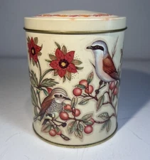 Vintage Cap-Tins Birds and Flowers The Tin Box Co.  - Made In England