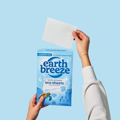 earth breeze Sheets - Fragrance-Free Eco Sheets - 32ct - 64 Loads earth breeze