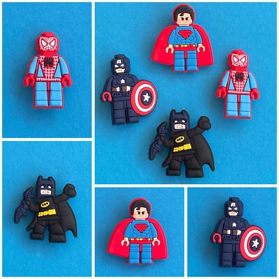 XL Schuhstecker/Shoe Charms/Anstecker/Pins für LEGO MOVIE/BATMAN/SPIDERMAN*Fans