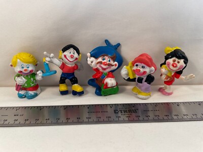1981 Mego Corp Clown Around Clown Figurines LOT OF 5