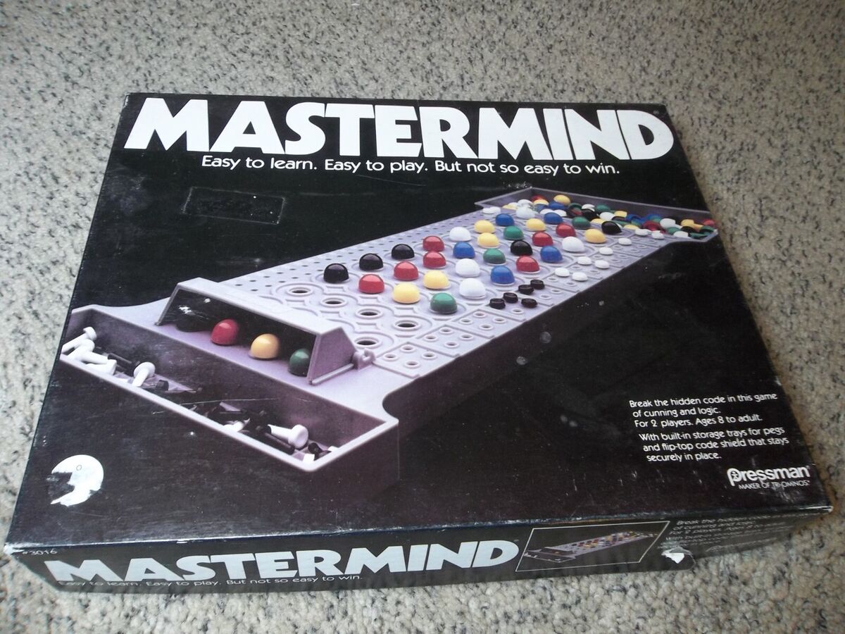 Mastermind board game easy to play easy to learn not so easy to win  Pressman co