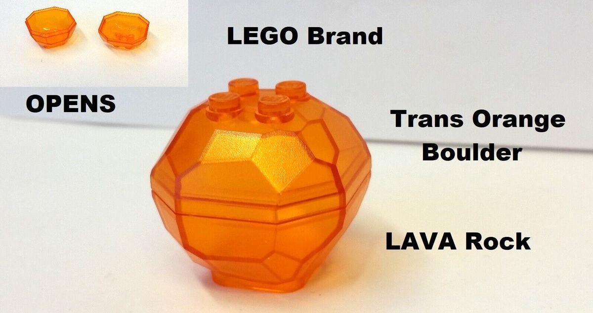 LEGO Minifigure Orange Rock Lava Ring Box Boulder Opens Disney