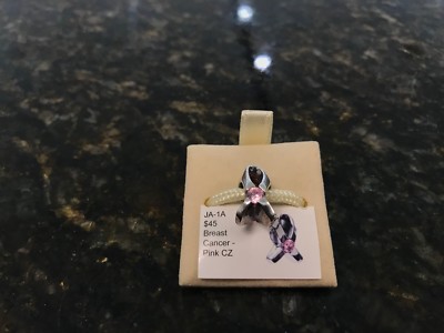 Authentic Chamilia Breast Cancer - Pink CZ Charm