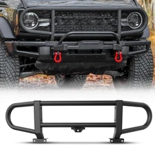 Black Steel Bull Bar Grille Brush Guards for 2021-2025 Ford Bronco Off-road