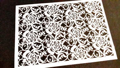 Spitze Rosen Muster Deko Schablone Gesicht Körper Farbe Kuchen Airbrush Glasur Wand