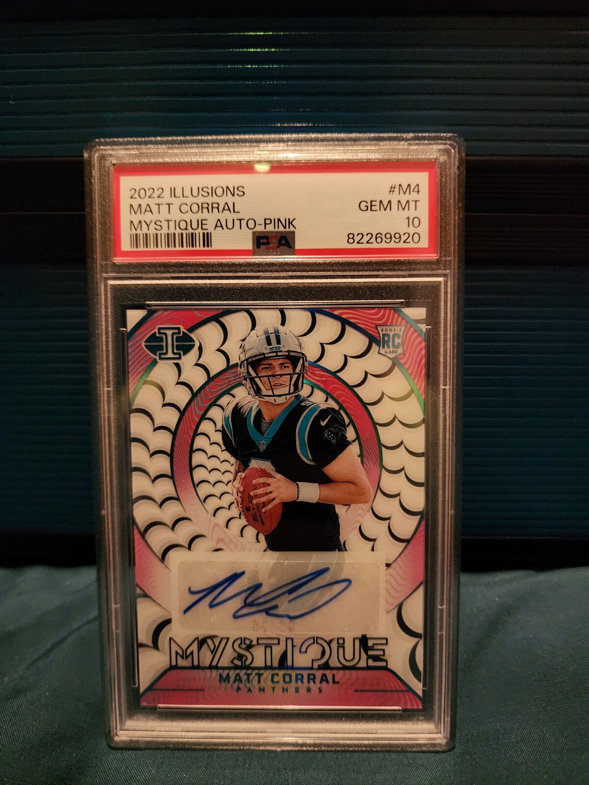 Matt Corral Panini Illusions Mystique Autographs #M4 Pink
