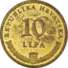 Croatian Coin Croatia 10 Lipa | Tobacco Plant | 1994 - 2020