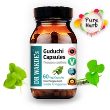 DR WAKDE'S Guduchi Capsules (Tinospora cordifolia) | 60 Veg Caps | Ayurvedic ...