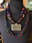 Dramatic Antique East Indian Glass and Coin Silver Necklaces- Film Collection — photo 1