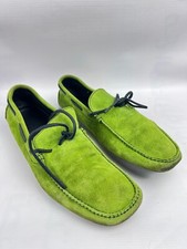 Carolina Herrera Green Suede Loafer Driving shoes Men Size UK 8.5 US 9.5