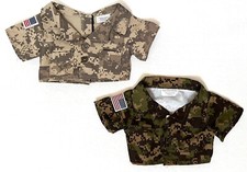 Build-A-Bear Camouflage Military Army Uniform Shirt X 2 Camo