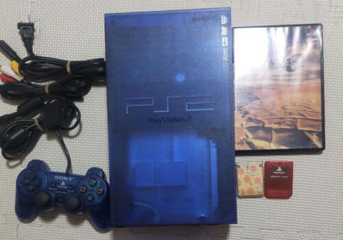 Sony PS2 PLAYSTATION 2 Océano Azul SCPH-37000 Consola Sistema Con Caja Probado - Zdjęcie 1 z 10