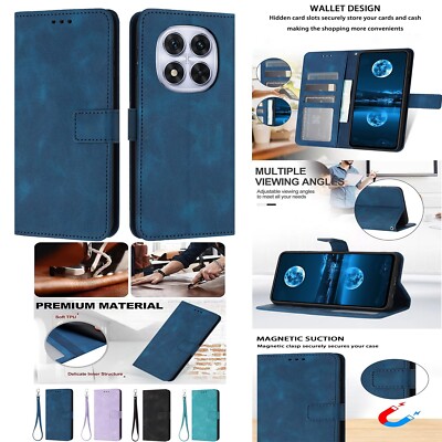 Strap Leather Wallet Phone Case For Xiaomi Redmi Note 14 13 Pro 12 11 14C A1 A4
