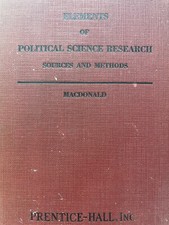 Elements of political science research: sources and methods (hc 1928)