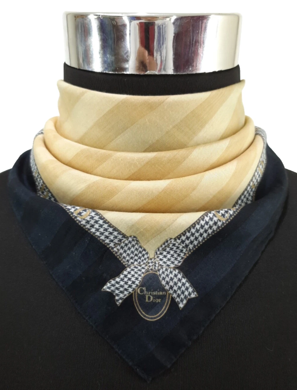 Ancien foulard mouchoir Christian Dior bandana Christian Dior haut foulard
