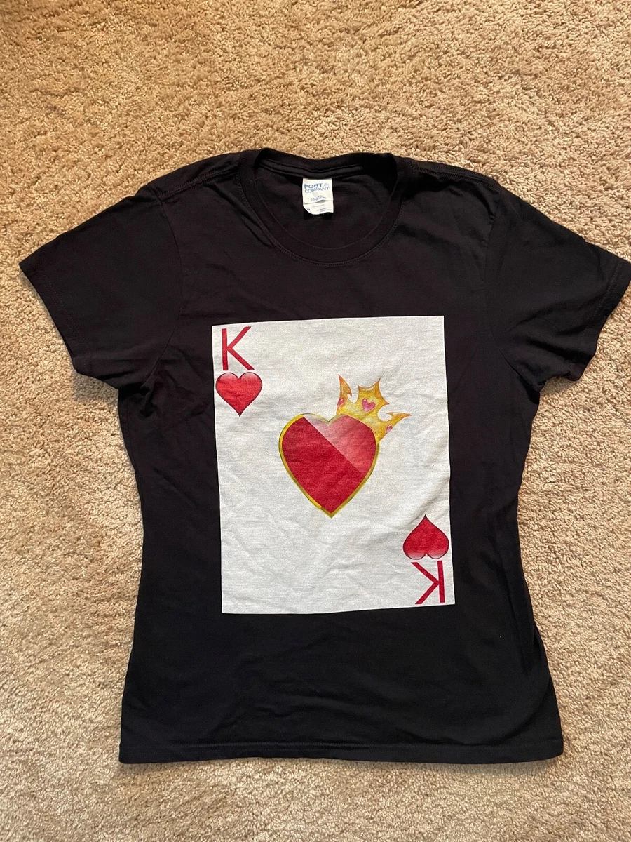 Women's PORT & COMPANY SS Black T-Shirt King of My Heart M | eBay