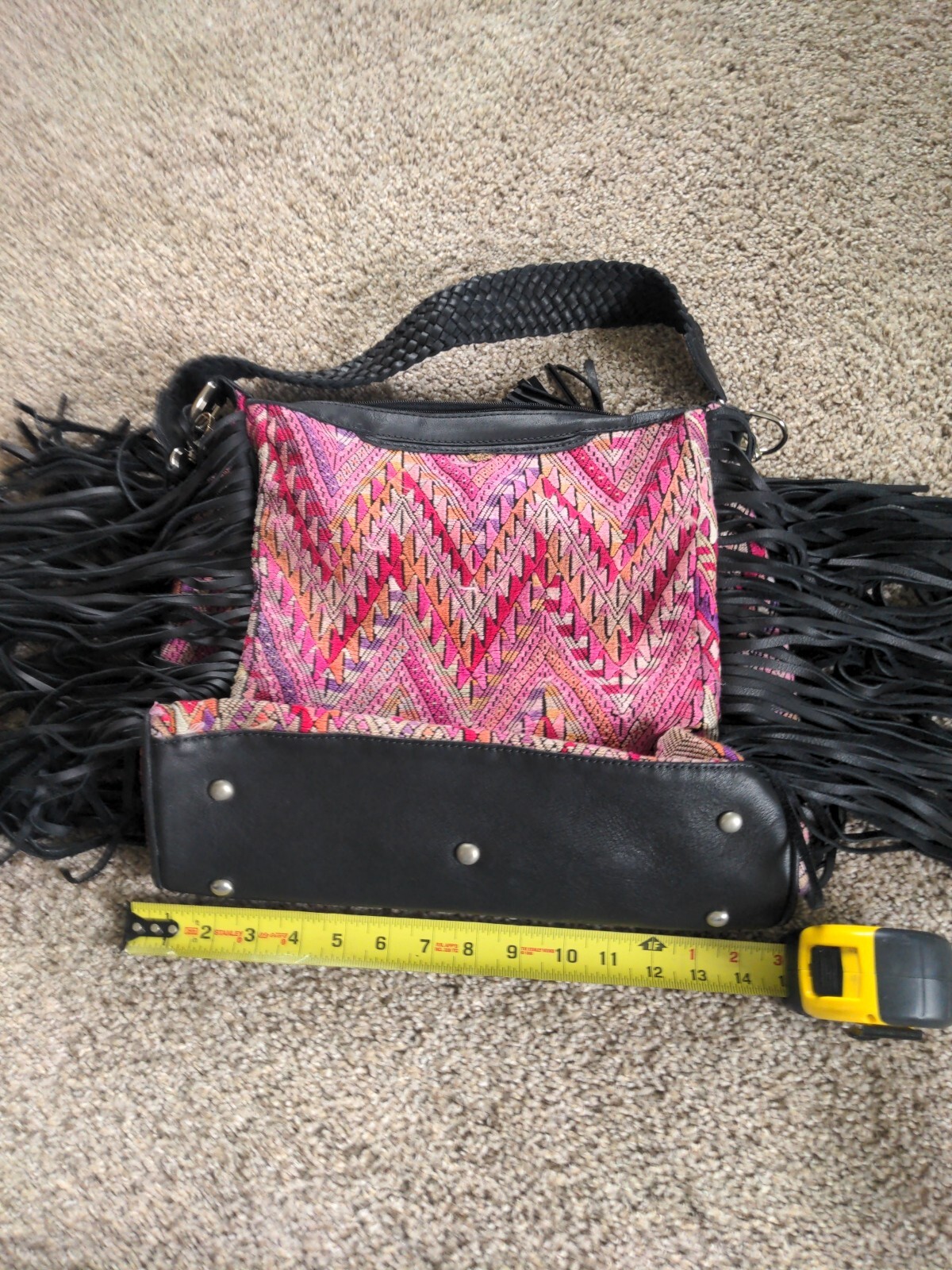 Leather Hand Embroidered Geometric Pattern Grandm… - image 7