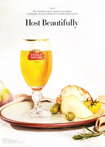 STELLA ARTOIS BEER AD #12 RARE 2015 OOP ~ "HOST BEAUTIFULLY" - Picture 1 of 2