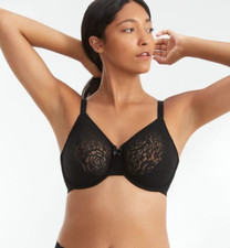 WACOAL 851205 Halo Lace Underwire Full Coverage Bra 38D - Black