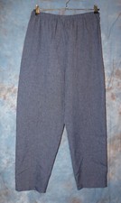 Womens Comfy Blue Pinstriped Flat Front Dress Pants Size 12P excellent